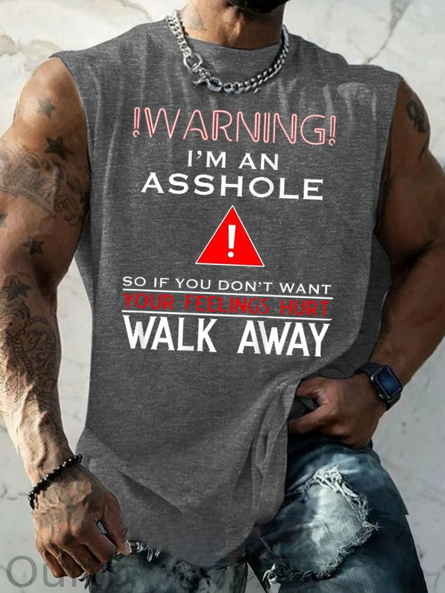 I'm An Asshole Pattern Print Vest