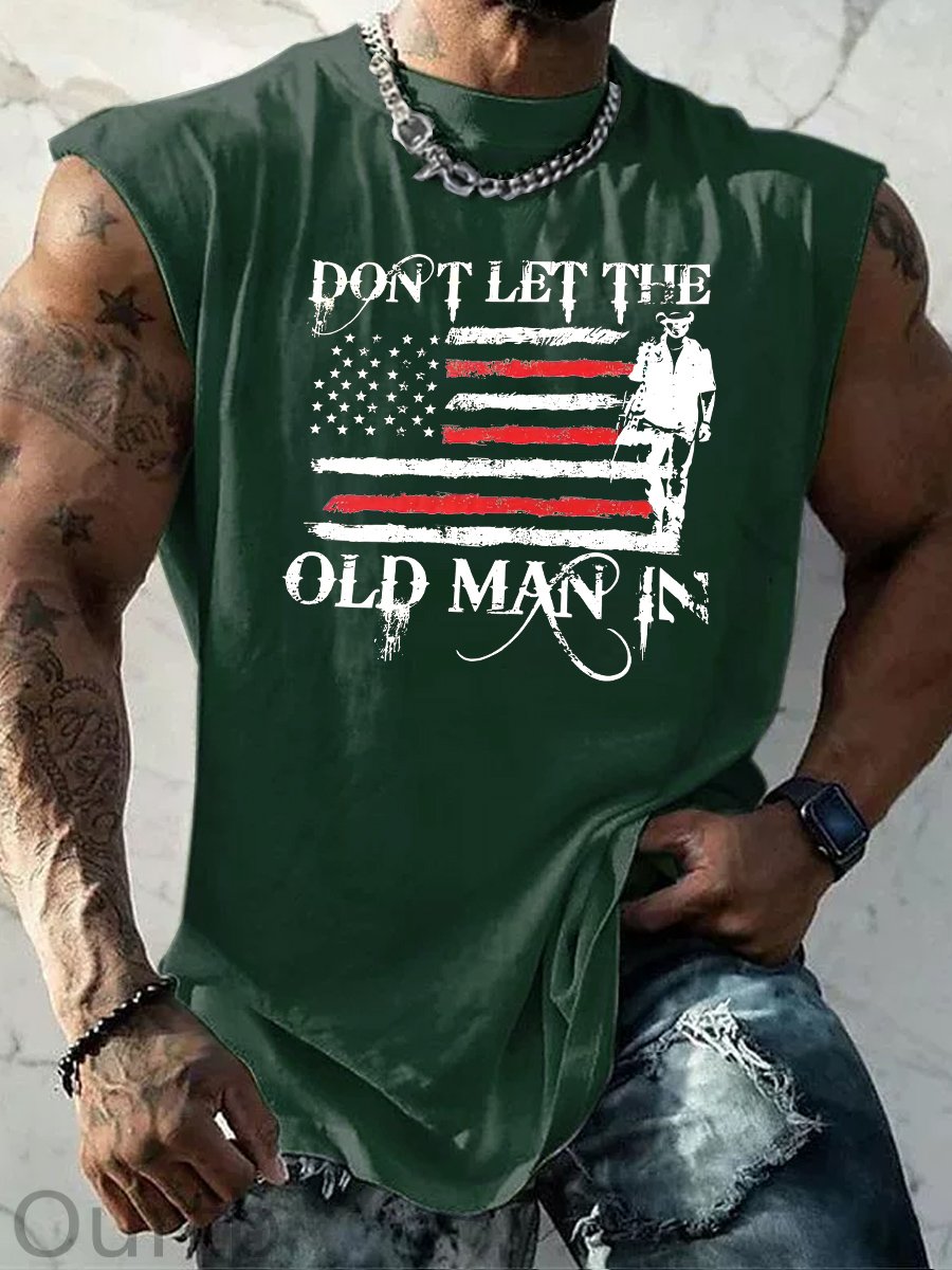 Don't Let The Old Man In Pattern Print Vest