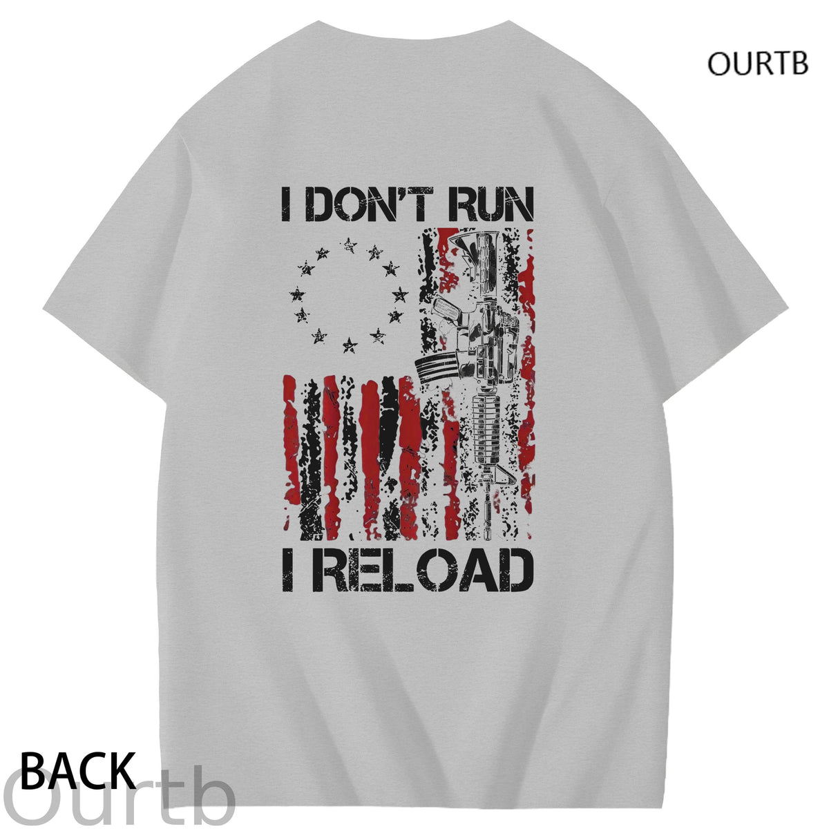 I Don't Run I Reload Art Pattern Print T-Shirt