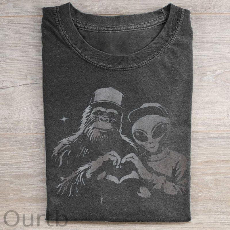 Bigfoot and Alien T-shirt