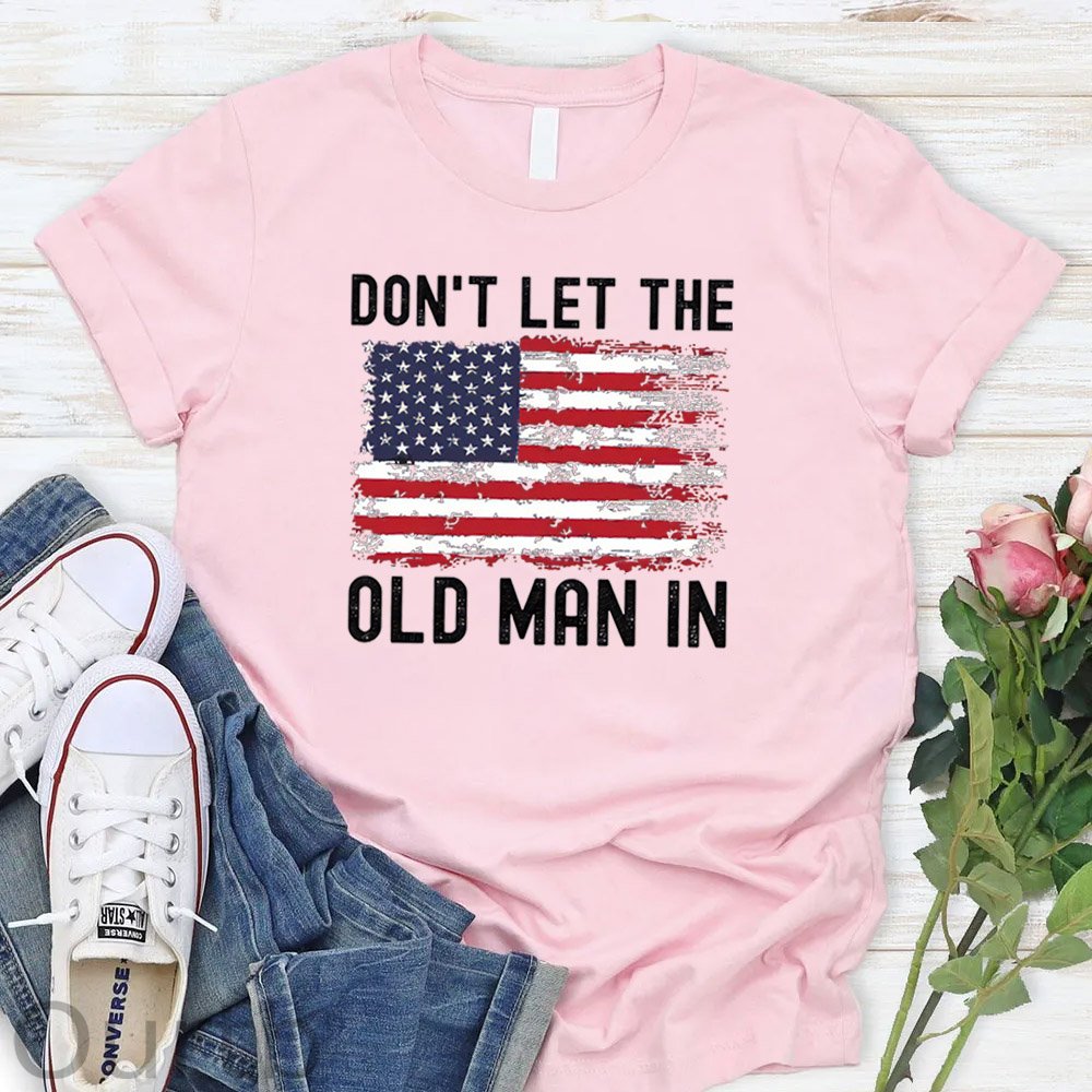 Don't Let The Old Man In Pattern Round-Neck T-Shirt