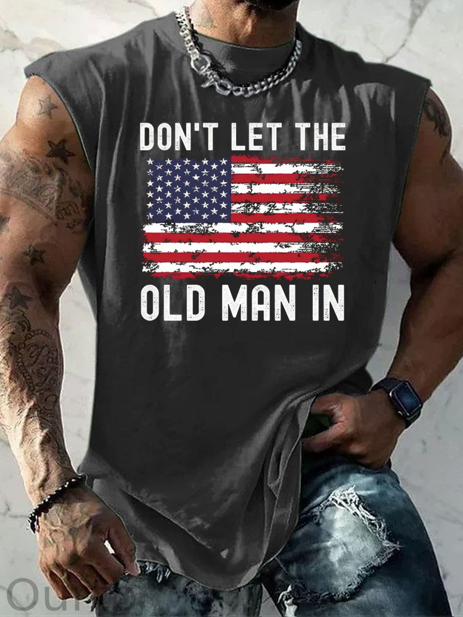 Don't Let The Old Man In Pattern Print Vest
