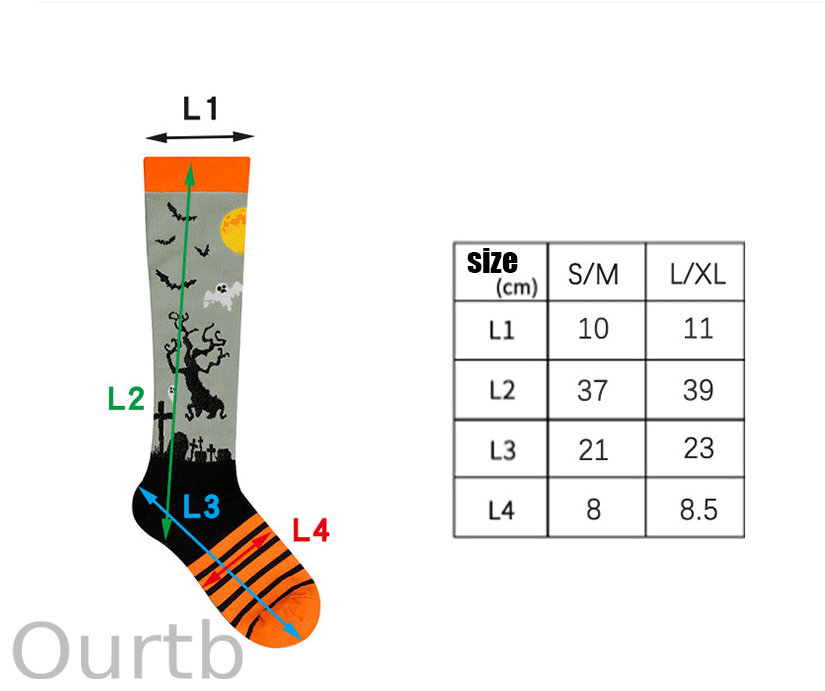 Halloween Fun Pattern High Socks