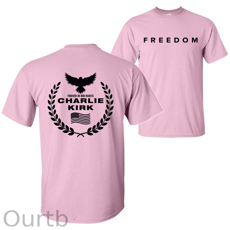 Freedom Foever Our Hearts Pattern100% Cotton T-Shirt