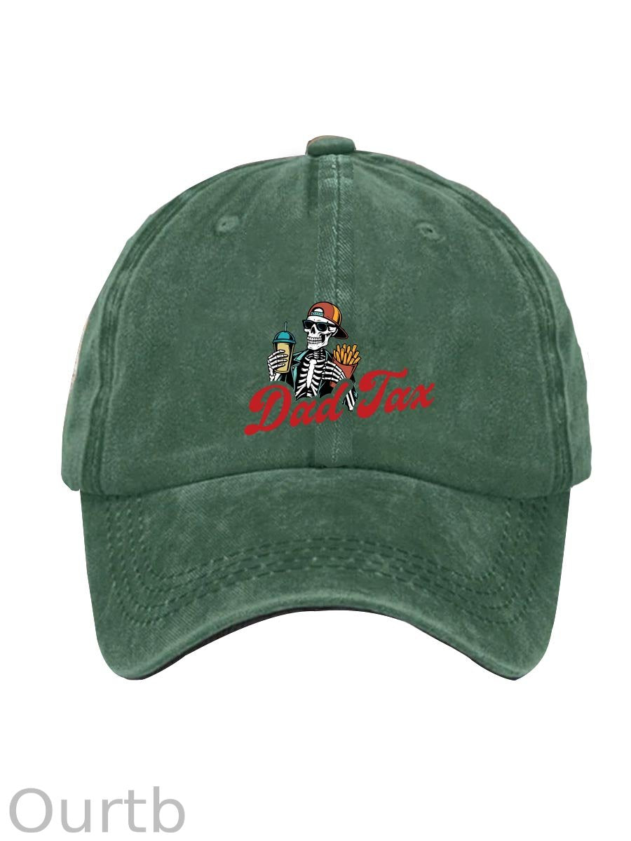 Dad Tax Pattern Washed And Distressed Hats