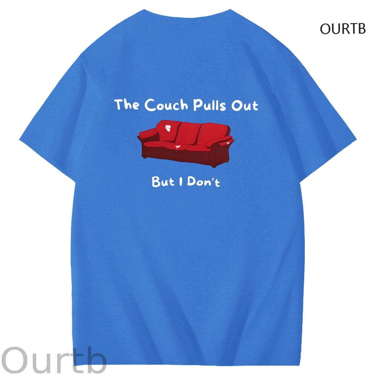 The Couch Pulls Out But I Don't Funny Adult Art Pattern Print T-Shirt