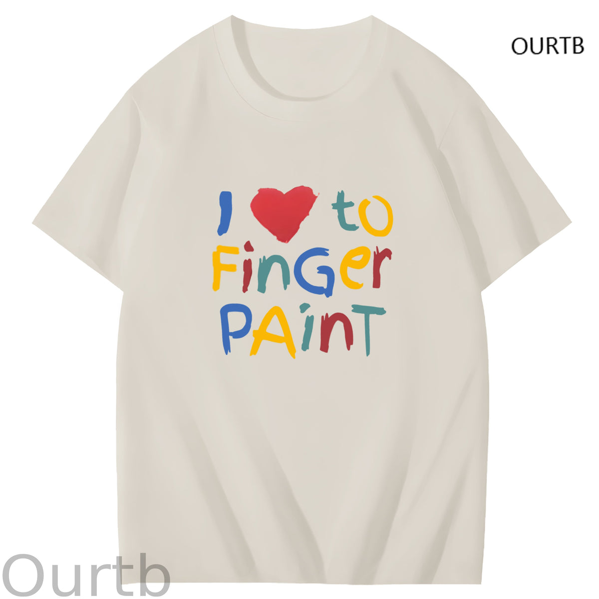I Love To Finger Paint Art Pattern Print T-Shirt