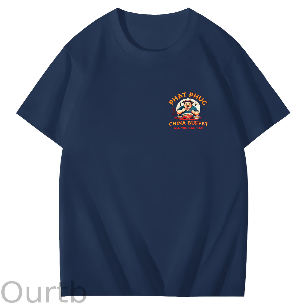 Phat Phuc China Buffet Art Pattern Print T-Shirt