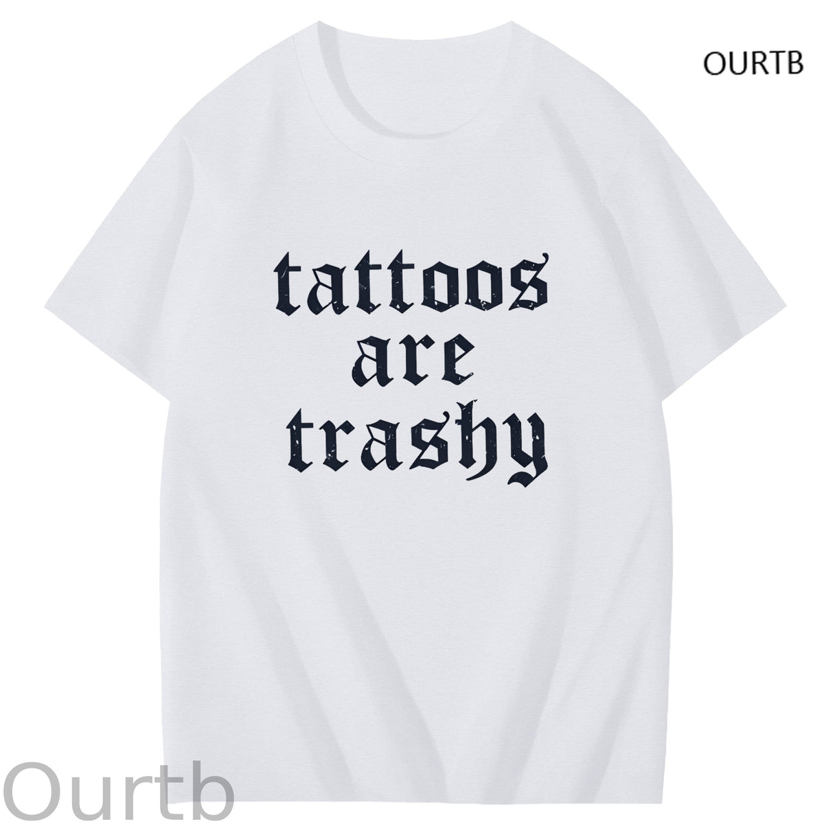 Tattoos Are Trashy Funny Art Pattern Print T-Shirt