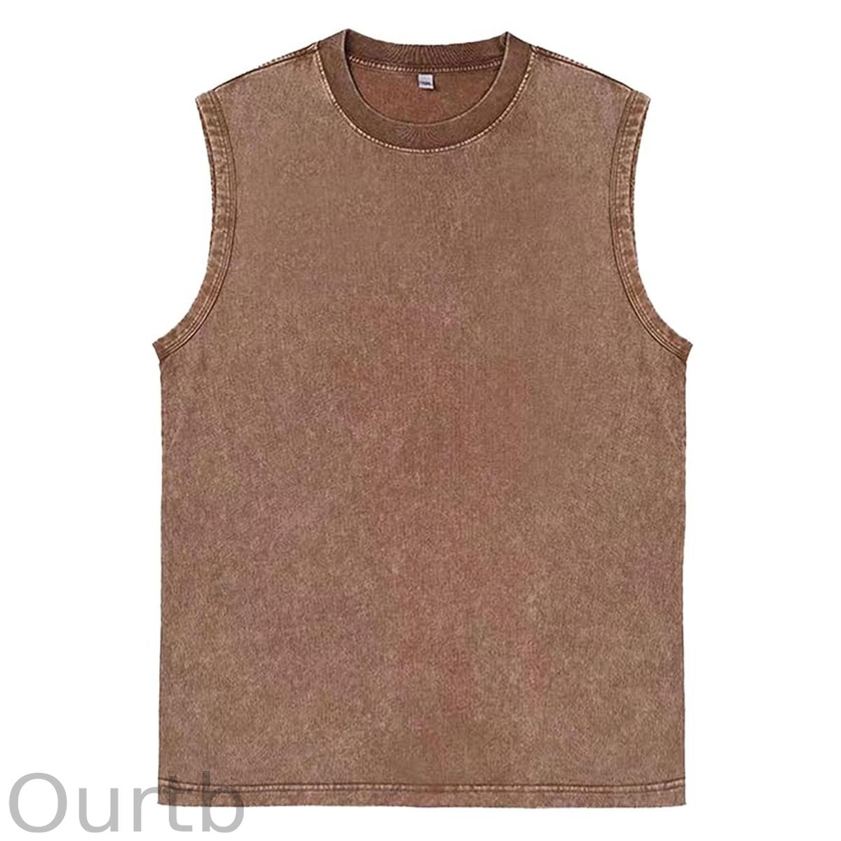 Mens Cotton Sleeveless Tank Tops Cut Off Muscle Gym T Shirts Running Beach Loose Fit Tees