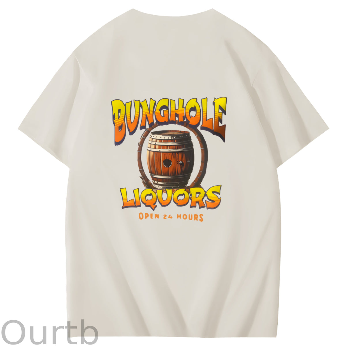 Big Johnson's Fequila Art Pattern Print T-Shirt