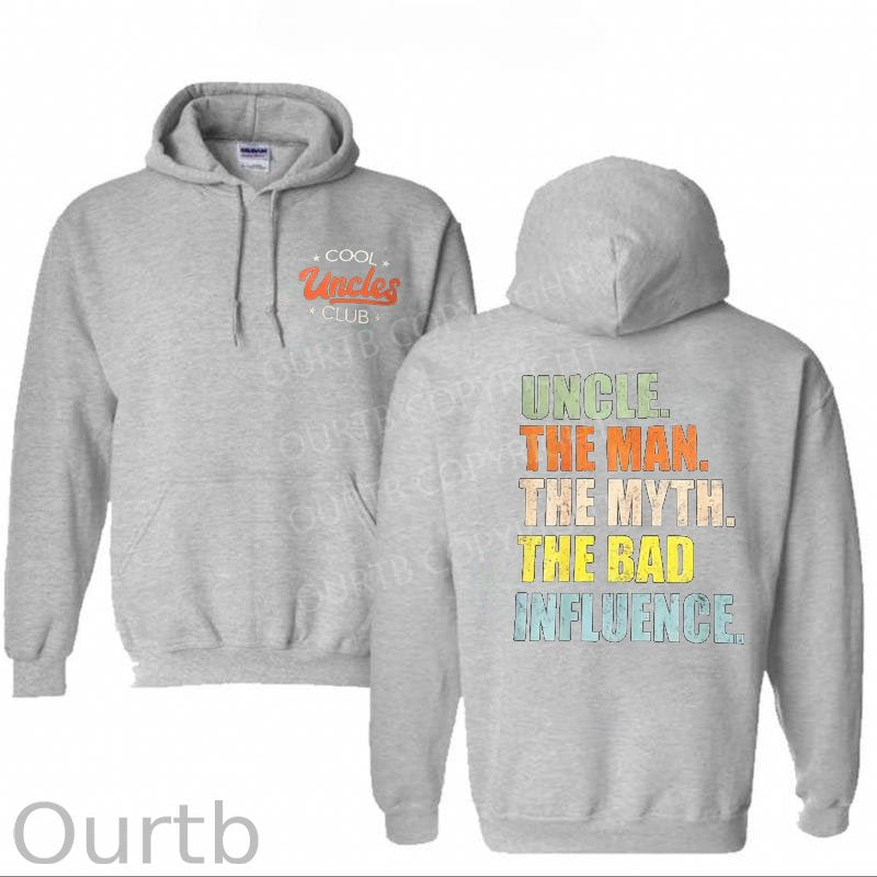 Cool Uncles Club Pattern Printed Classics Hooded Sweatshirt