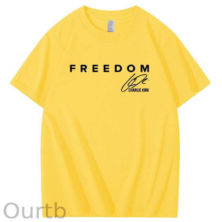 Freedom Pattern100% Cotton T-Shirt