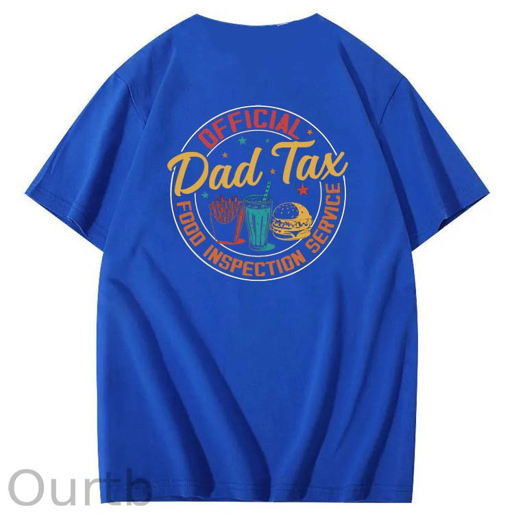 Official Dad Tax Pattern Print 100%Cotton T-Shirt