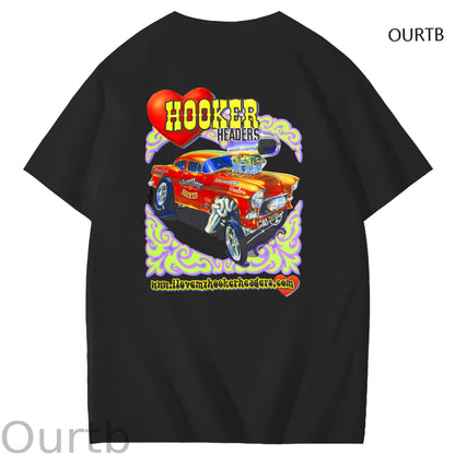 Hooker Headers Art Pattern Print T-Shirt