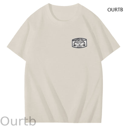 Beaver Falls No Place I'd Rather Come Funny Adoult Art Pattern Print T-Shirt