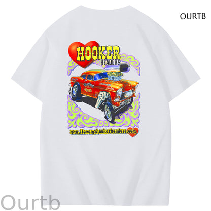 Hooker Headers Art Pattern Print T-Shirt