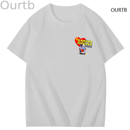 Hooker Headers Art Pattern Print T-Shirt