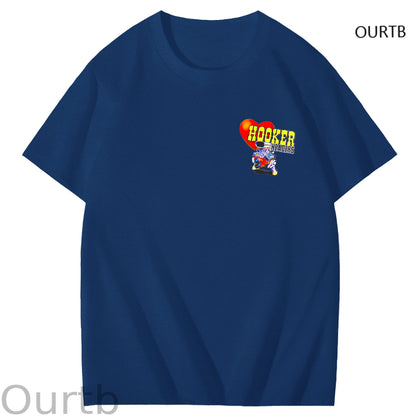 Hooker Headers Art Pattern Print T-Shirt