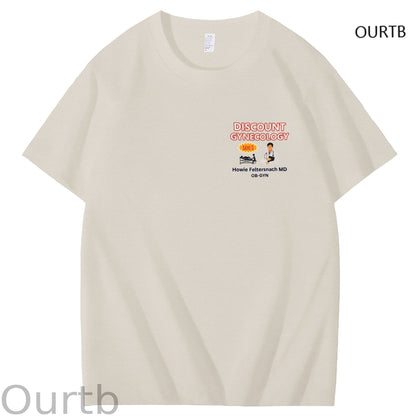 Discount Gynecology Howie Feltersnach MD OB-GYN Art Pattern Print T-Shirt