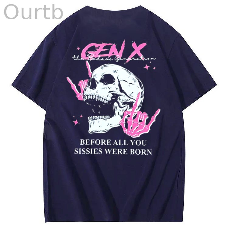 Before All You Sissies Were  Born Print Pattern Crew Neck T-Shirt