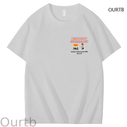 Discount Gynecology Howie Feltersnach MD OB-GYN Art Pattern Print T-Shirt