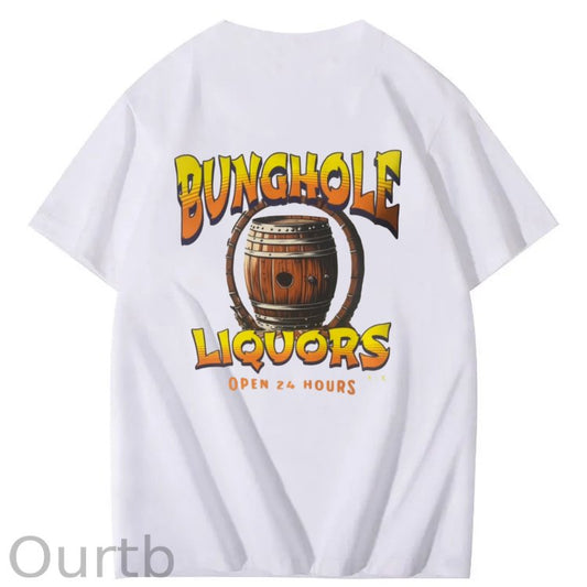 Big Johnson's Fequila Art Pattern Print T-Shirt
