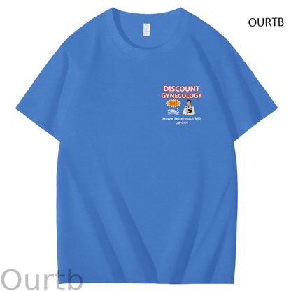 Discount Gynecology Howie Feltersnach MD OB-GYN Art Pattern Print T-Shirt