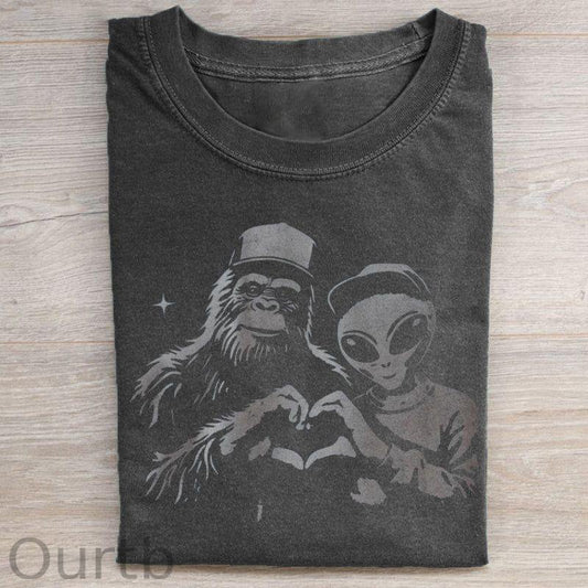 Bigfoot and Alien T-shirt