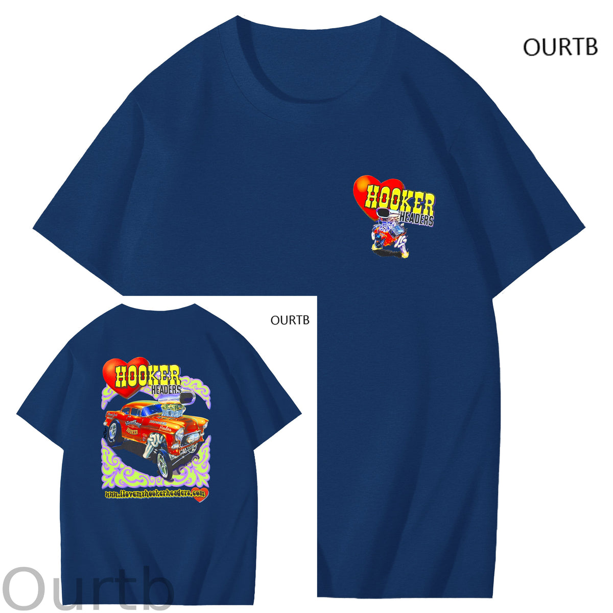 Hooker Headers Art Pattern Print T-Shirt