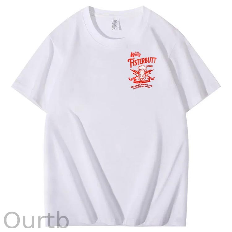 Willy Fisterbutt Pattern Printing Print Crew Neck T-Shirt