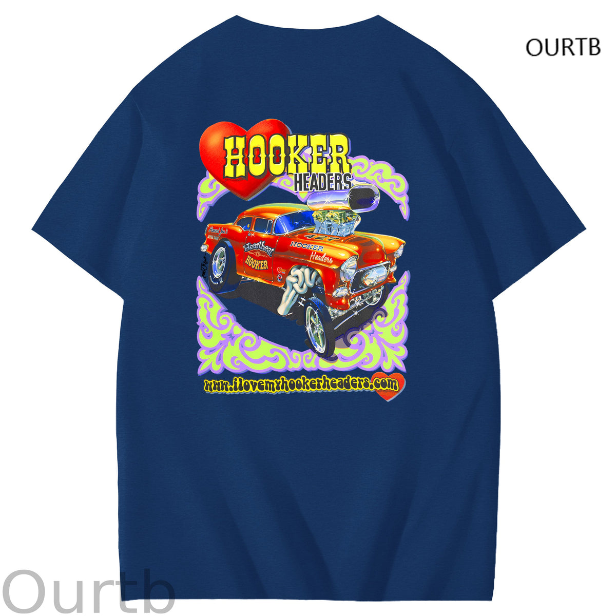 Hooker Headers Art Pattern Print T-Shirt