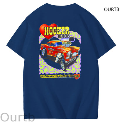 Hooker Headers Art Pattern Print T-Shirt