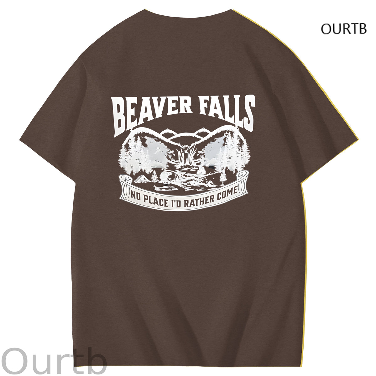 Beaver Falls No Place I'd Rather Come Funny Adoult Art Pattern Print T-Shirt