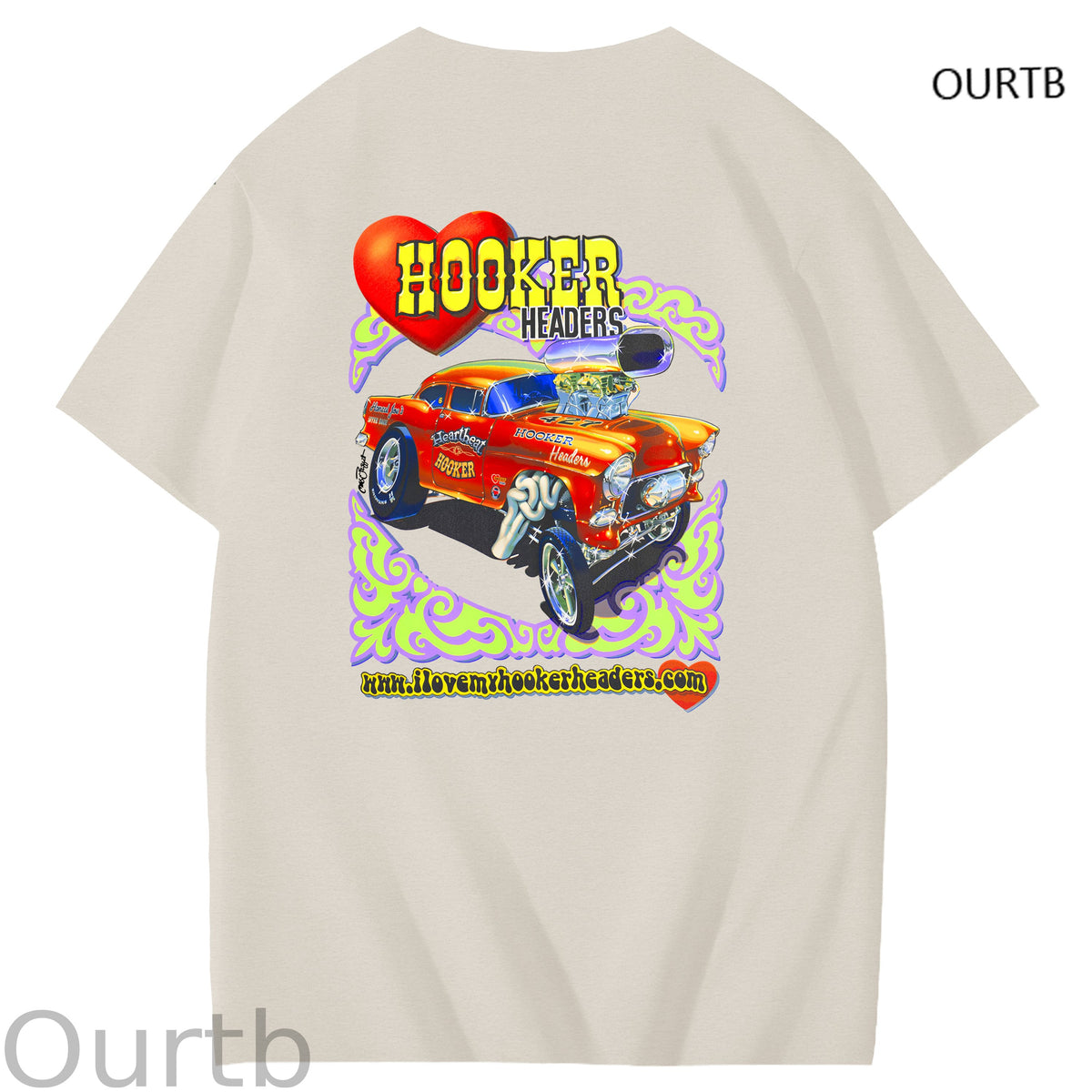 Hooker Headers Art Pattern Print T-Shirt