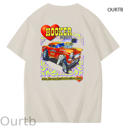 Hooker Headers Art Pattern Print T-Shirt