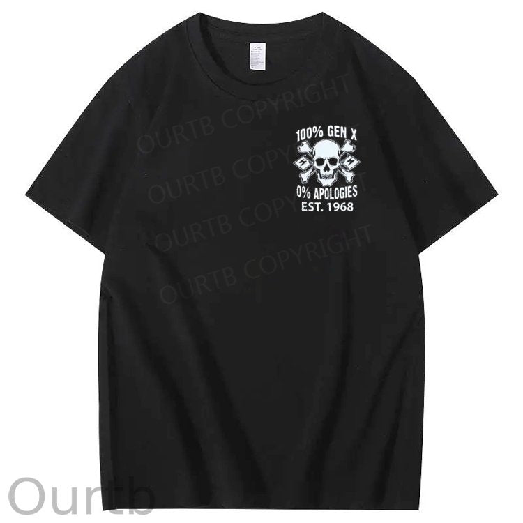 100%Gen X Pattern Print Crew Neck T-Shirt