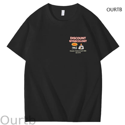 Discount Gynecology Howie Feltersnach MD OB-GYN Art Pattern Print T-Shirt