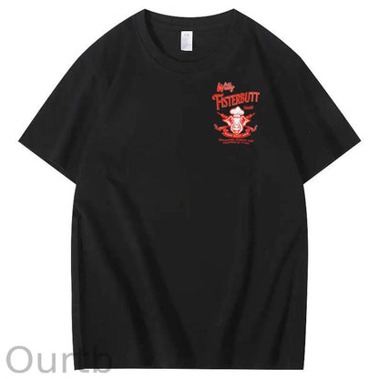 Willy Fisterbutt Pattern Printing Print Crew Neck T-Shirt