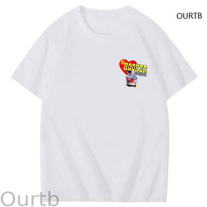 Hooker Headers Art Pattern Print T-Shirt