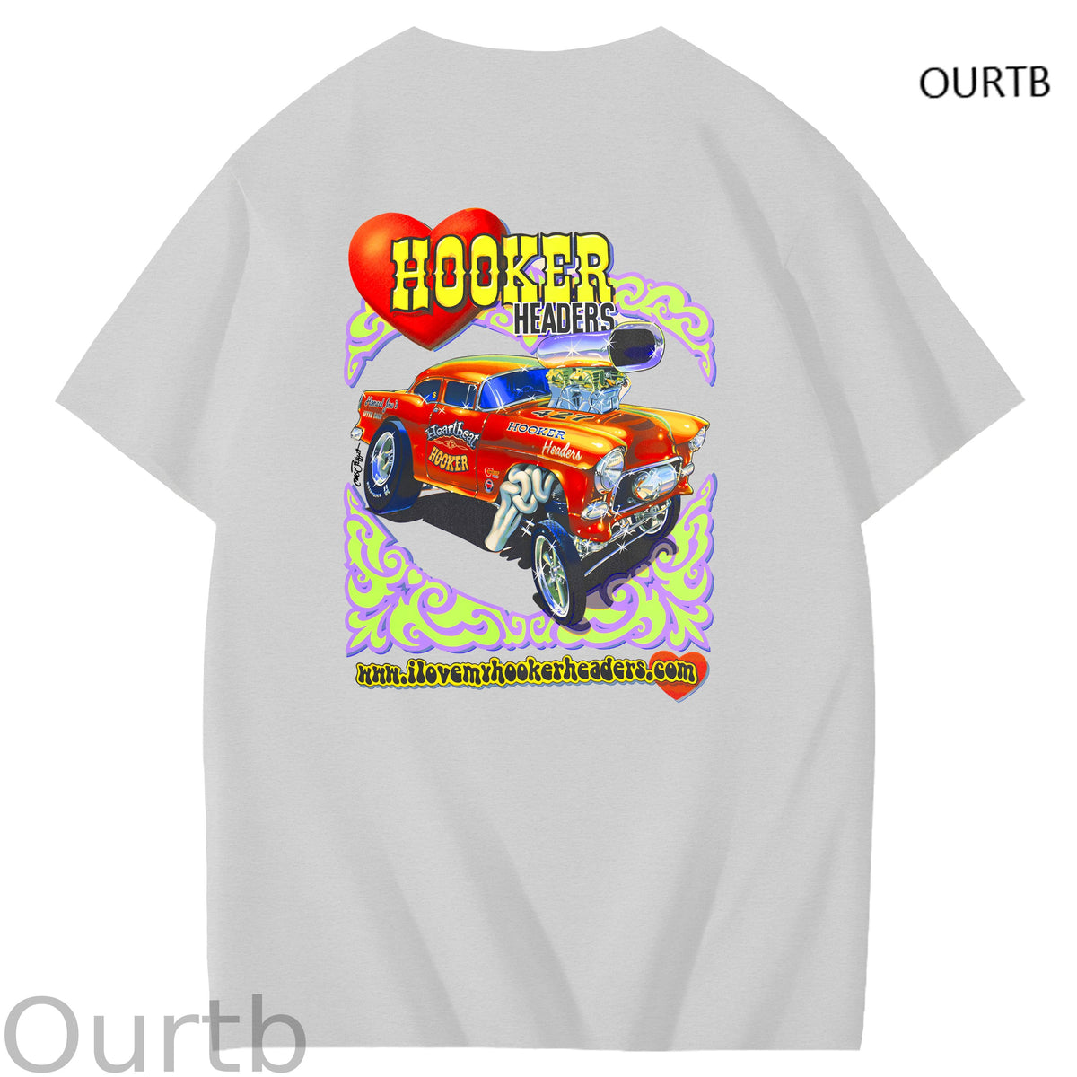 Hooker Headers Art Pattern Print T-Shirt